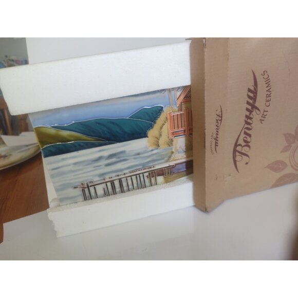 Benaya Ceramics Wall or Table Ceramic Tile 8x12" "Lake Cottage" - Picture 9 of 10